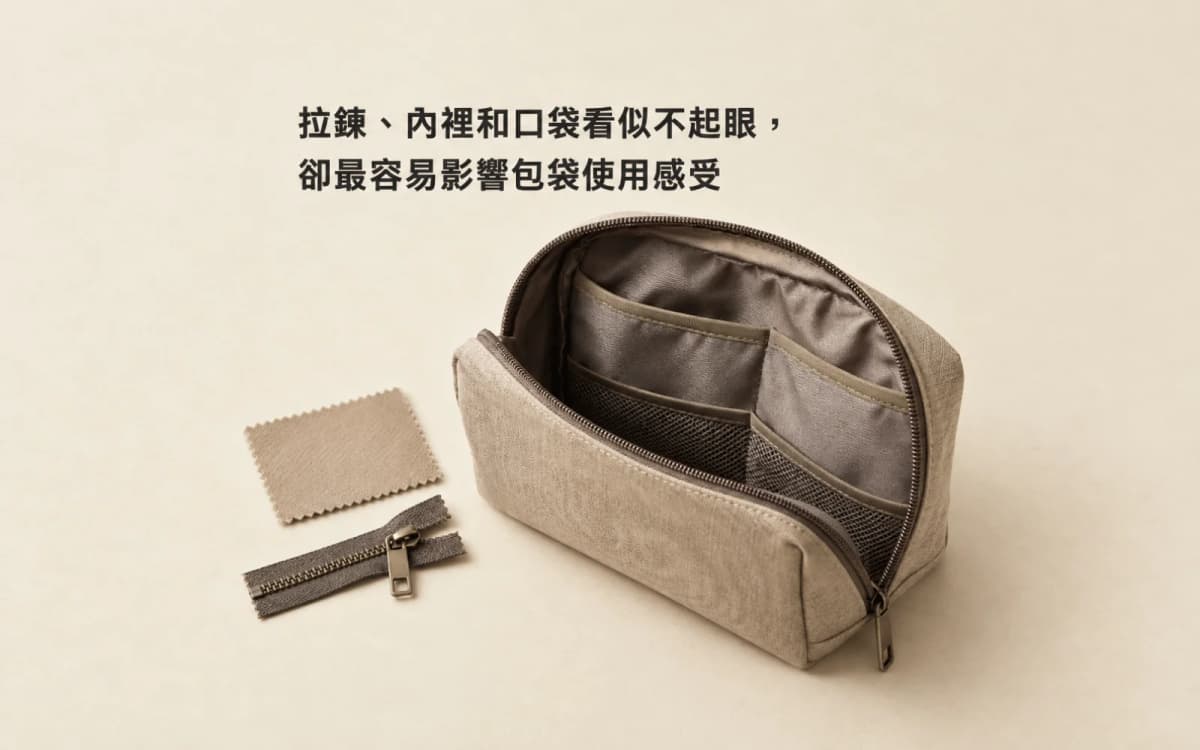 拉鍊、內裡、口袋怎麼選?包袋細節如何影響使用體驗